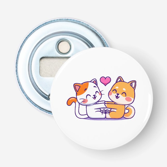 Abrebotellas Gato y Shiba Inu (Anverso)
