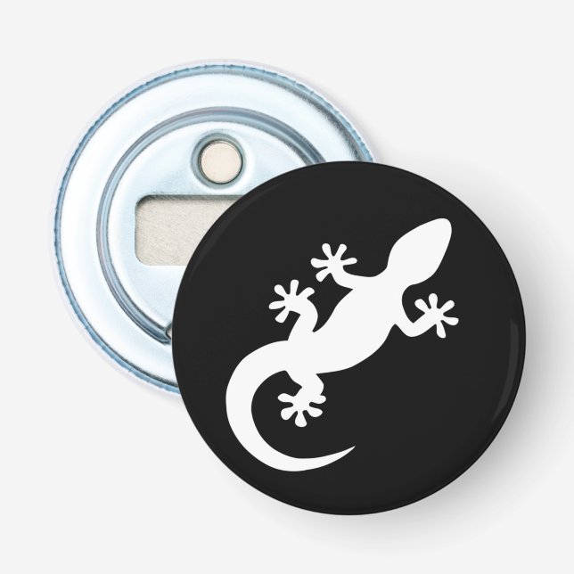 Abrebotellas Gecko blanc (Anverso)