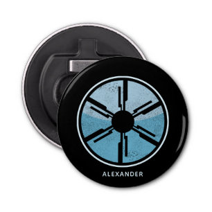 Abrebotellas Geek Sci Fi Distresor Espacio Futurista Azul Ombre