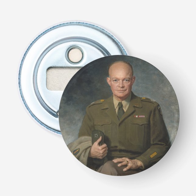 Abrebotellas General Dwight Eisenhower Retrato pintado de 5 est (Anverso)