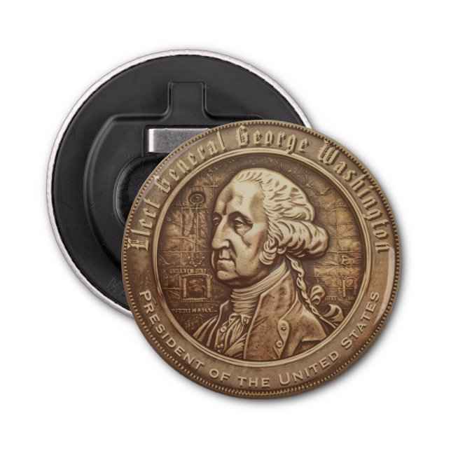 Abrebotellas George Washington Campaign Button (Anverso)