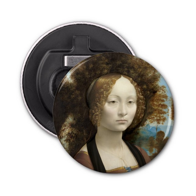 Abrebotellas Ginevra de' Benci Leonardo da Vinci (Anverso)