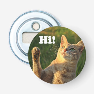 Abrebotellas Ginger Cat diciendo ¡Hola!