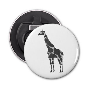 Abrebotellas Giraffe Black and Grey Silhoutte
