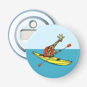 Abrebotellas Giraffe en un kayak