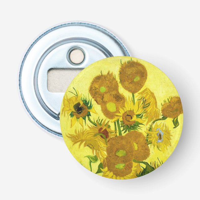 Abrebotellas Girasoles Vincent van Gogh   (Anverso)