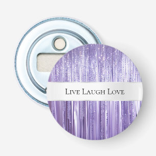 Abrebotellas Girly Purple Glam Glitzy Tinsel Stripes
