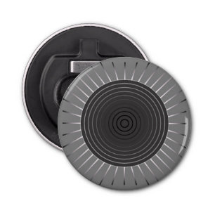 Abrebotellas Giro geométrico moderno - Gris Hematita oscuro