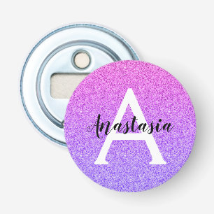 Abrebotellas Glamour Femenino Ómbre Purpura Brillo Monograma