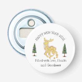 Abrebotellas Gold Reindeer Bottle Opener – Elegant Holiday Bar