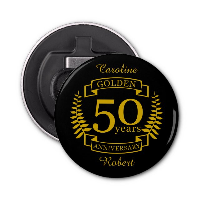 Abrebotellas GOLDEN Aniversario Boda 50 Años de Oro 50 (Anverso)