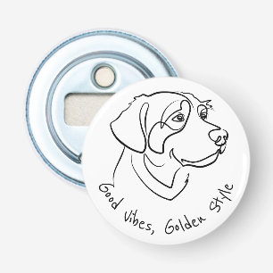 Abrebotellas Golden Retriever - Buenas Vibraciones, Estilo Dora