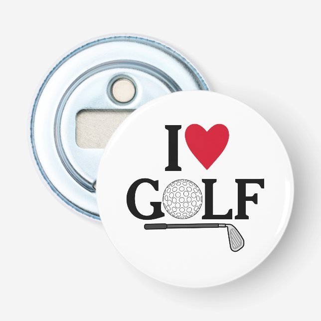Abrebotellas Golf personalizable Me encanta (Anverso)