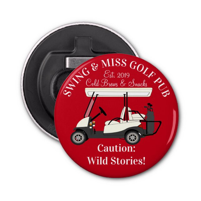 Abrebotellas Golf Pub Cart Beer & Snacks Wild Stories (Anverso)