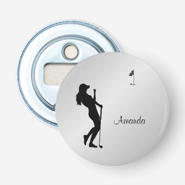 Abrebotellas Golfista Damas Personal  (Anverso)