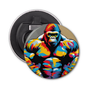 Abrebotellas Gorilla Bodybuilder Lifter Peso Pop Art Personaliz