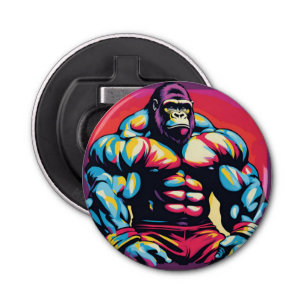 Abrebotellas Gorilla Bodybuilder Lifter Pop Art Personalizado