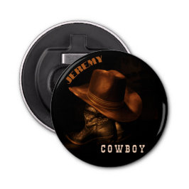 Abrebotellas gorra de arranque de vaquero marrón personalizado