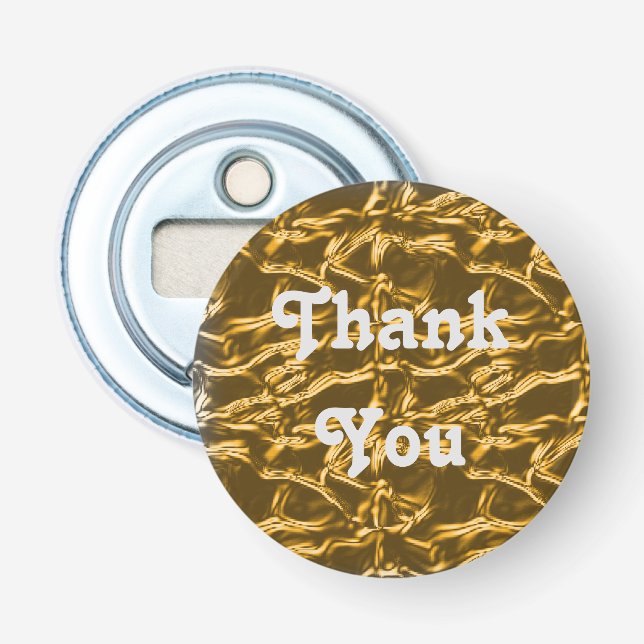 Abrebotellas Gracias Plata De Oro Resumen Elegante (Anverso)