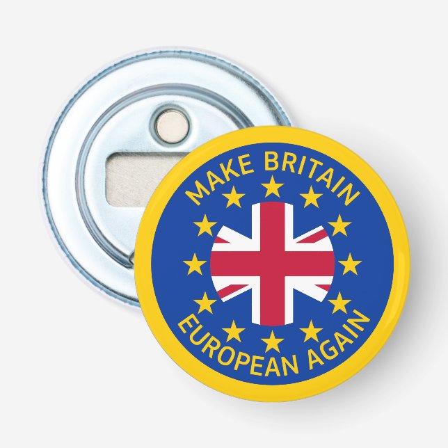 Abrebotellas Gracioso arte de Brexit de la Unión Europea de Ama (Anverso)
