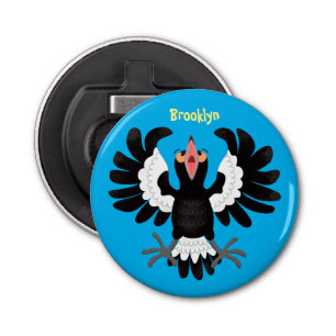 Abrebotellas Gracioso ilustracion de personalizado magpie austr