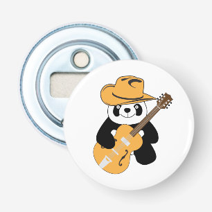 Abrebotellas Gracioso panda con guitarra