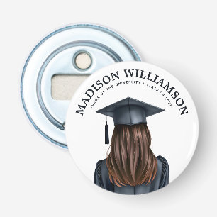Abrebotellas Graduación moderna personalizada Graduada mujer