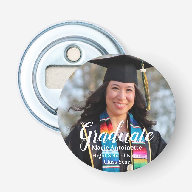 Abrebotellas Graduación personalizada Foto simple (Anverso)