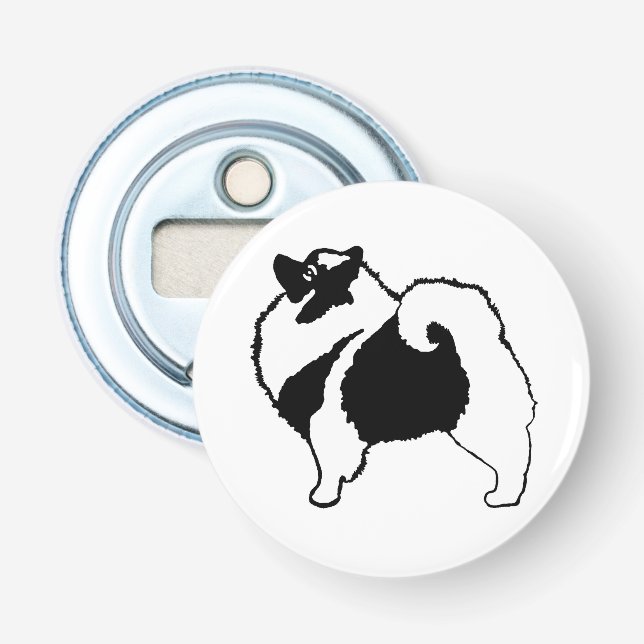 Abrebotellas Gráficos de Keeshond - Arte de perro original lind (Anverso)