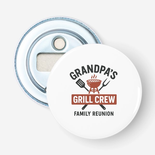 Abrebotellas Grandpa’s Grill Crew | Family BBQ Reunion Shirt (Anverso)