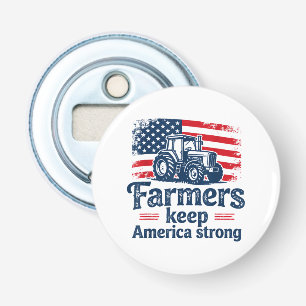 Abrebotellas Granjero Americano Patriótico Tractor Vida De Gran