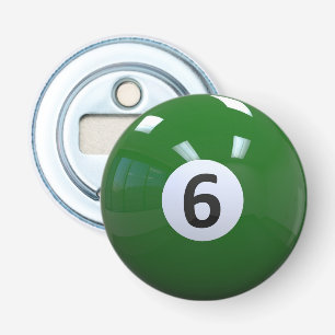 Abrebotellas Green No. 6 Billiard Pool Ball