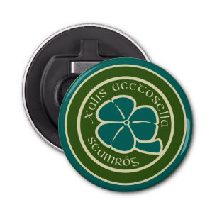 Abrebotellas Green Shamrock Saint Patrick's Day Floral Art