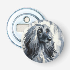 Abrebotellas Grey Afghan Hound Portrait