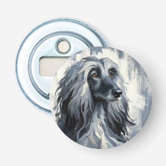 Abrebotellas Grey Afghan Hound Portrait