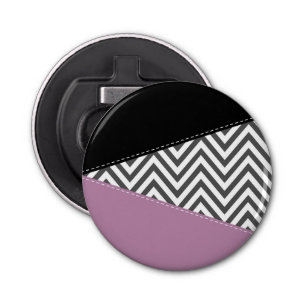 Abrebotellas Gris Zigzag, Gris Chevron, Zigzag Pattern, Púrpura