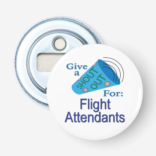 Abrebotellas Gritos para los asistentes de vuelo (Anverso)