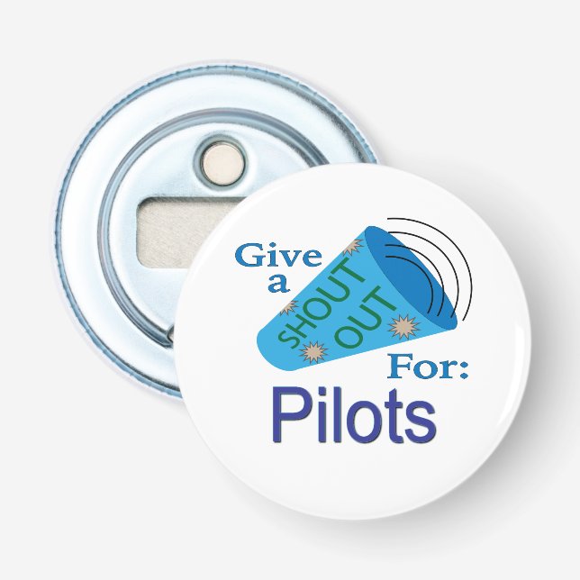 Abrebotellas Gritos para pilotos (Anverso)