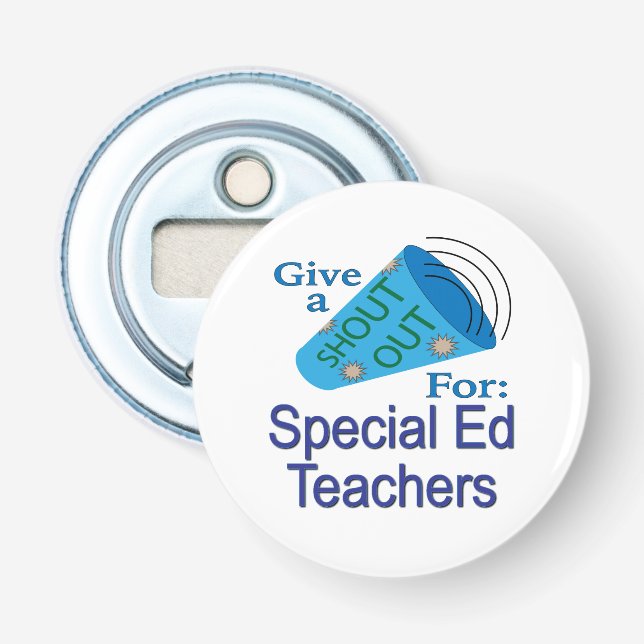 Abrebotellas Gritos para profesores de educación especial (Anverso)