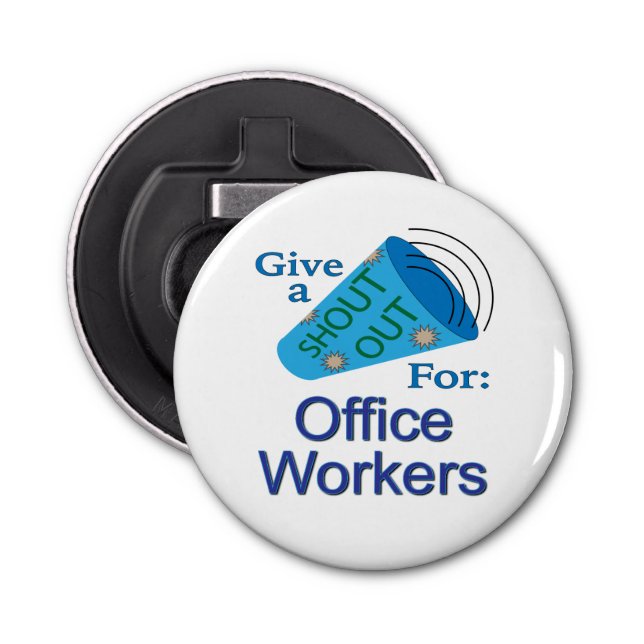 Abrebotellas Gritos para trabajadores de oficina (Anverso)