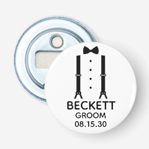 Abrebotellas Groom Black Bow Tie