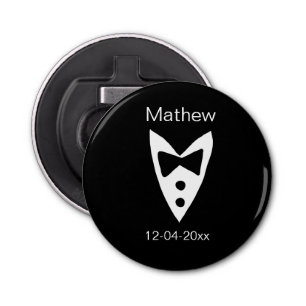 Abrebotellas groomman add name año camiseta de la proa negra ti