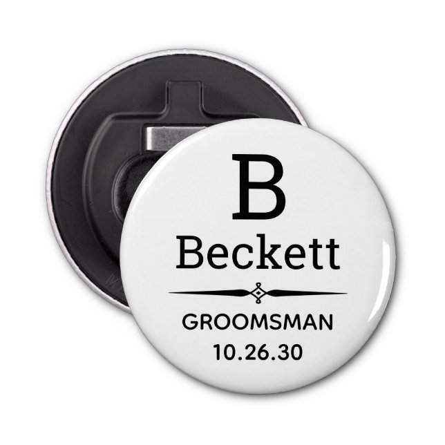 Abrebotellas Groomsman Monogrammed (Anverso)