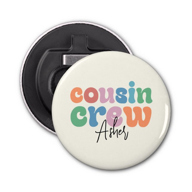 Abrebotellas Groovy Cousin Crew Personalized (Anverso)