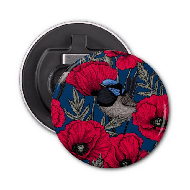 Abrebotellas Guirnaldas y amapolas (Anverso)