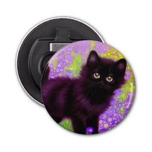 Abrebotellas Gustav Klimt Black Kitten