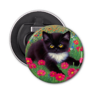 Abrebotellas Gustav Klimt Tuxedo Cat