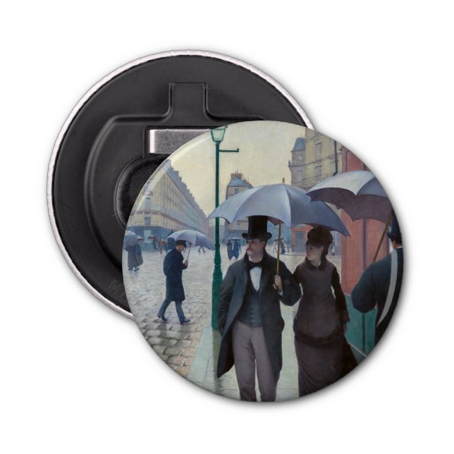 Abrebotellas Gustave Caillebotte - Paris Street; Rainy Day (Anverso)