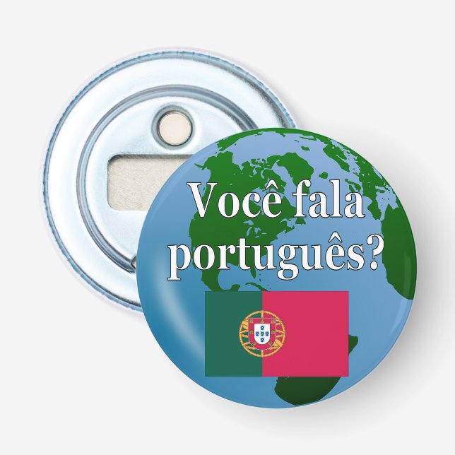 Abrebotellas ¿Hablas portugués? Bandera (Anverso)