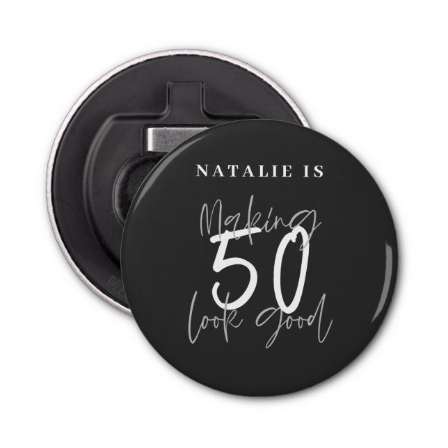 Abrebotellas Hacer que 50 parezca un buen cumpleaños personaliz (Anverso)